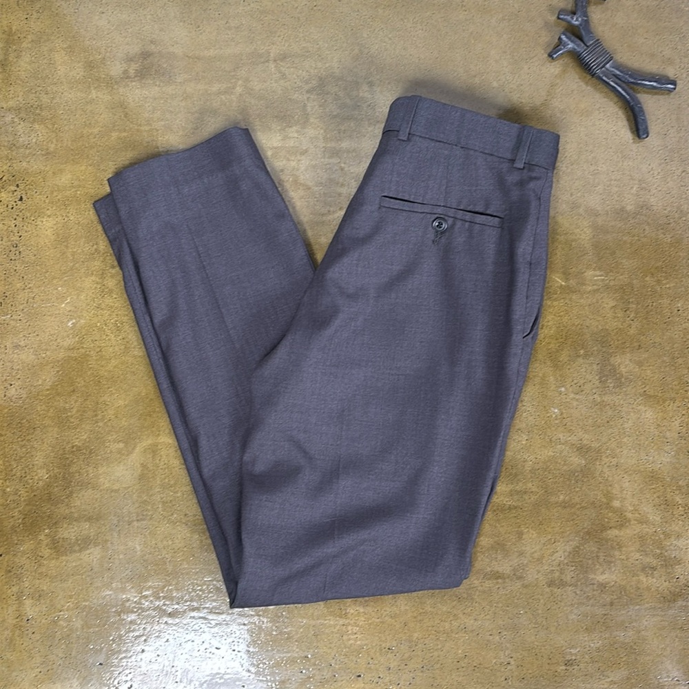 Perry Ellis Portfolio Slim Fit Dress Pants - Charcoal - 29x30